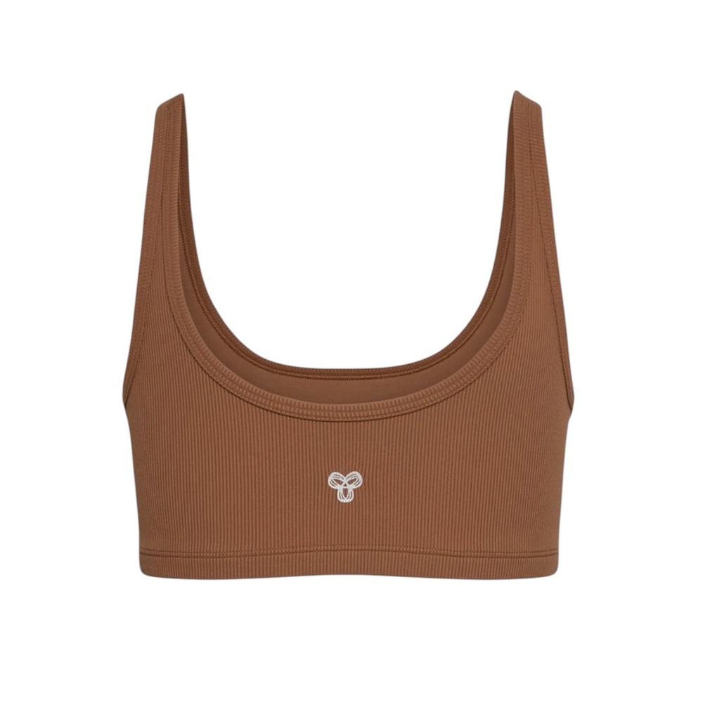 TnaLIFE™ Rib Mini Bra Top in brown - Picture 4 of 8
